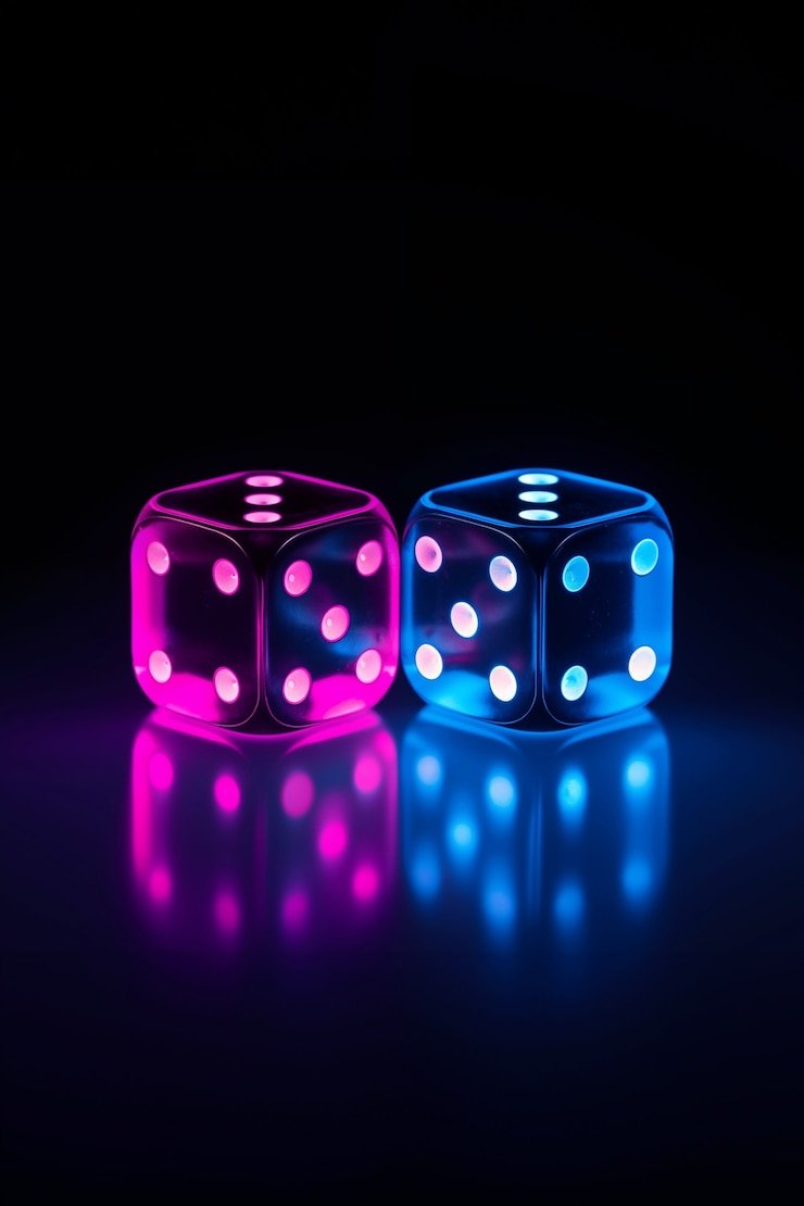 The Dog House baccarat table showing player and banker hands